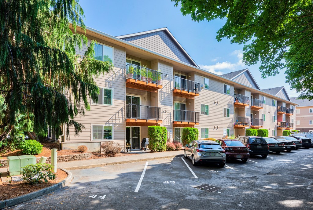 Parking Lot and Building