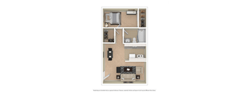 a floor plan of a studio apartment