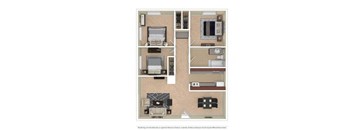 a floor plan of a studio apartment
