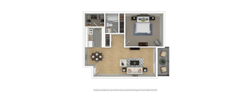 a floor plan of a 1 bedroom apartment at the historic electric building in fort worth, tx