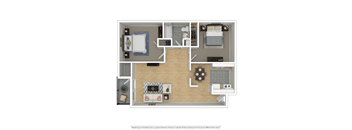 a floor plan of a 1 bedroom apartment