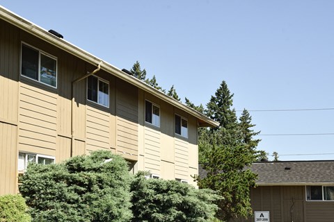 a view of the side of the building