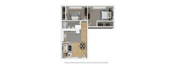 a floor plan of a 1 bedroom apartment at the historic electric building in fort worth, tx