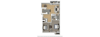 a floor plan of a 2 bedroom apartment