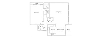 1 Bedroom, 1 Bath Large
