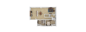 a floor plan of a one bedroom apartment