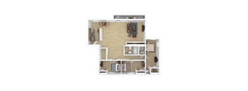 bedroom floor plan an in 1 bed 1 bath