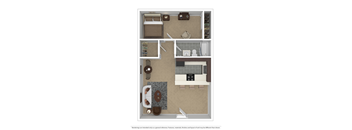 a floor plan of a 1 bedroom apartment