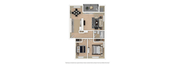 a floor plan of a bedroom apartment