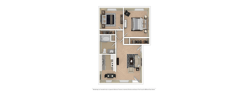 a floor plan of a 1 bedroom apartment
