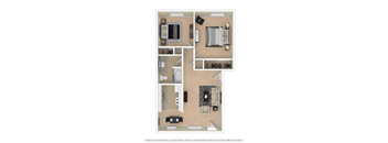 a floor plan of a 1 bedroom apartment