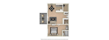 a floor plan of a studio apartment