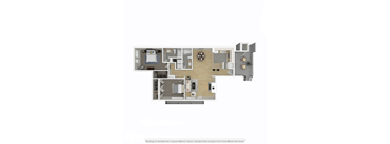 a floor plan of a furnished two bedroom apartment