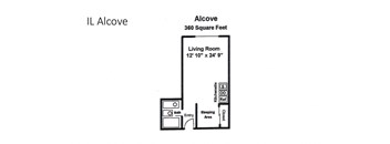 a floor plan of a house with a living room and a dining room