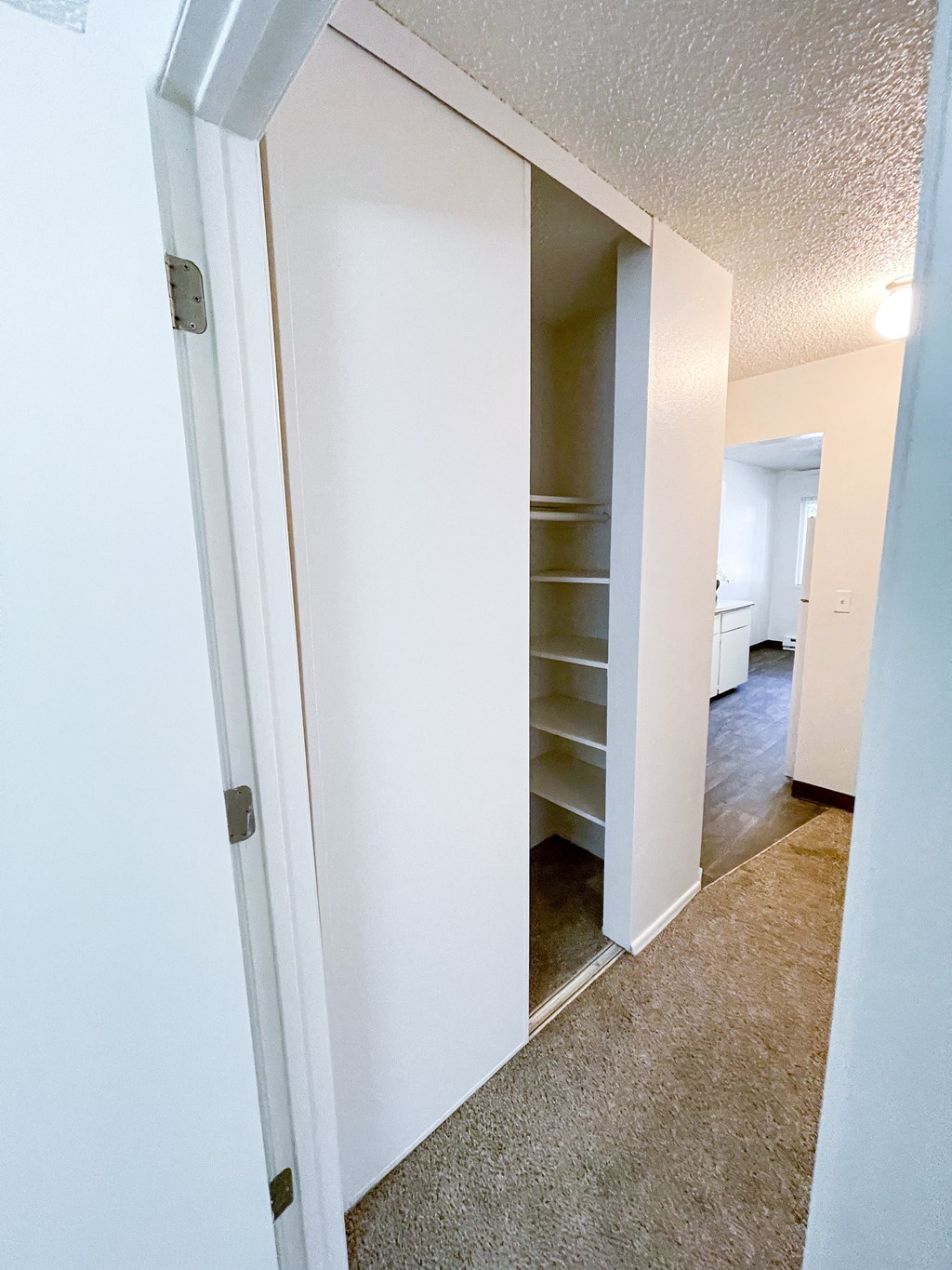a walk in closet in a 555 waverly unit