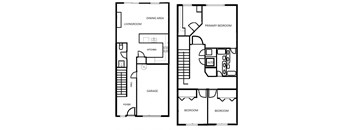a blueprint of a floor plan of a house