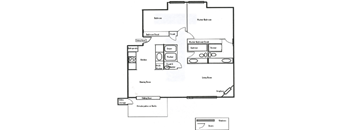 2 bedroom 2 bathroom Floorplan