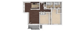 Masters Apartments Aloha Oregon  Two Bedroom Two bathroom floorplan