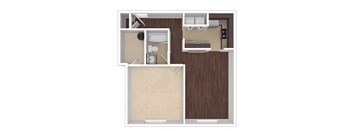 Masters Apartments Aloha Oregon  1 Bedroom 1 Bathroom Floor Plan