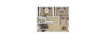 a floor plan of a one bedroom apartment