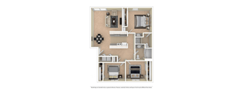 a floor plan of a 1 bedroom apartment