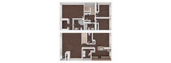 Three Bedroom 2 bathroom Floorplan