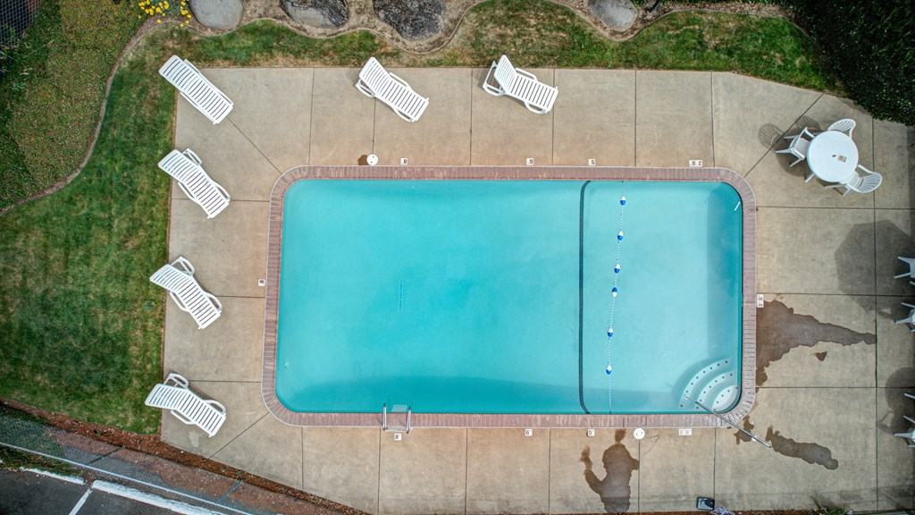 The Ranch Apartments Pool Aerial View