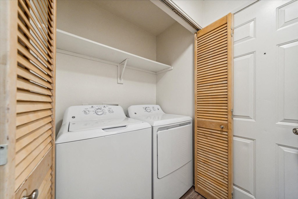 our apartments have a spacious laundry room with a washer and dryer