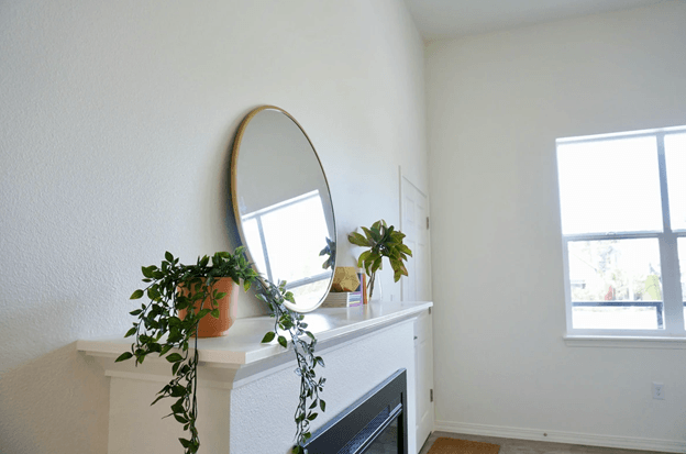 Clark Apartments Vancouver WA Living Area With Fireplace