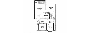 3 bedroom 2 bathroom floorplan