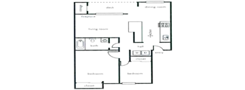 2 Bedroom / 1.0 Bath