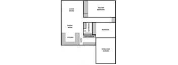2 bedroom 1 bathroom floor plan