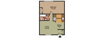 an illustration of a floor plan of a 360 sq ft house