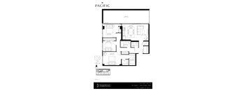 3 bedroom 2.5 bathroom apartment floor plan at The Pacific Junction Toronto.