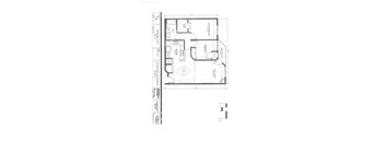 A black and white image of a floor plan for a building.