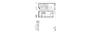 A black and white floor plan of a two bedroom apartment.