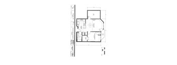 A black and white image of a floor plan for a house.