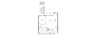A floor plan for Edgemere Luxury Estates shows a bedroom, bath, and living room.