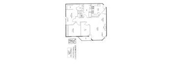 A floor plan for the Edgewater Estates shows a two-bedroom/two-bathroom living space.
