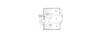 A black and white image of a floor plan for a building.