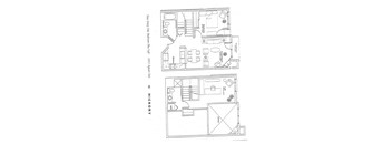 A floor plan of a two story residential property.