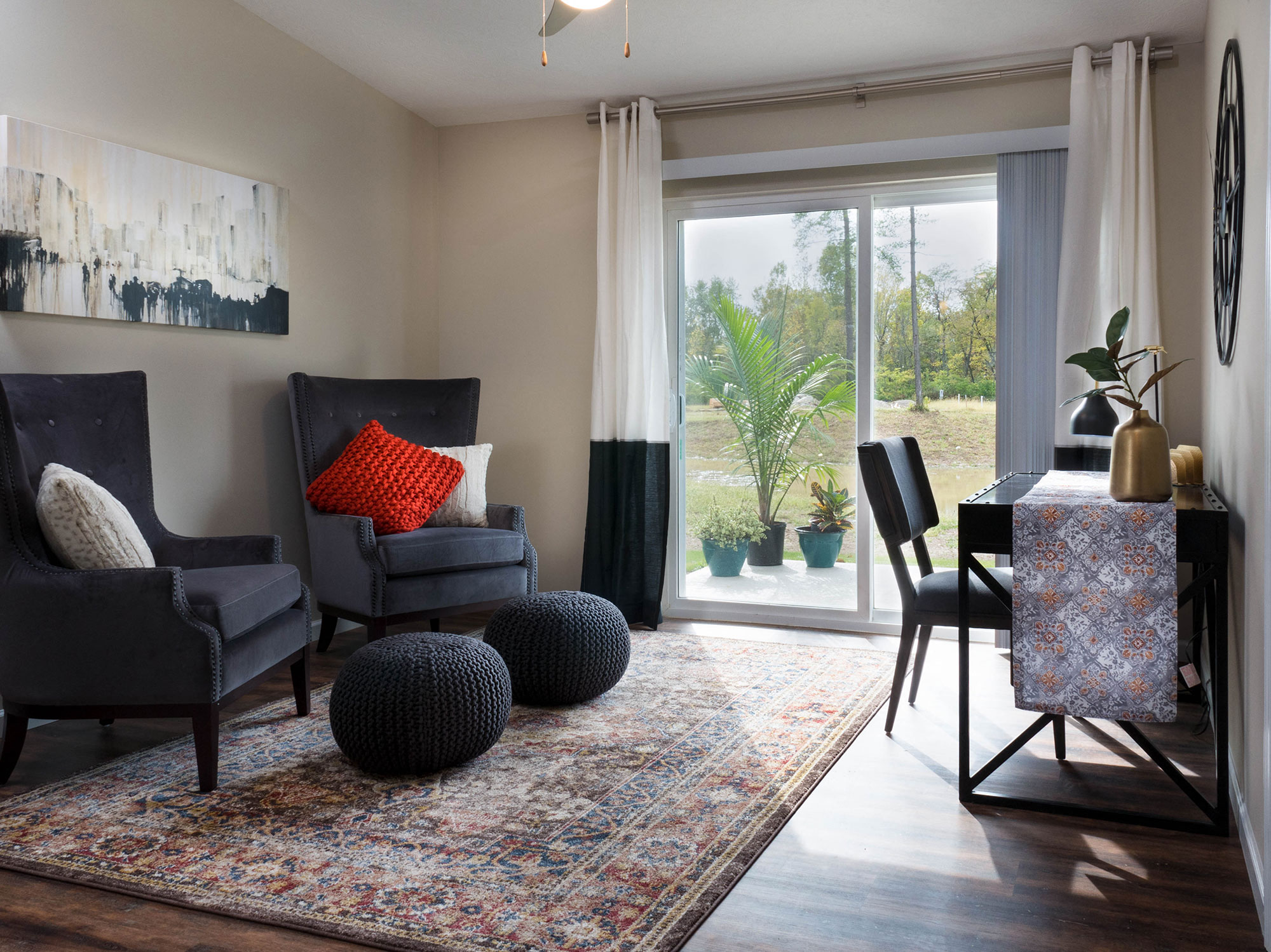 Canton Michigan Apartment Rentals Redwood Canton Den to Patio