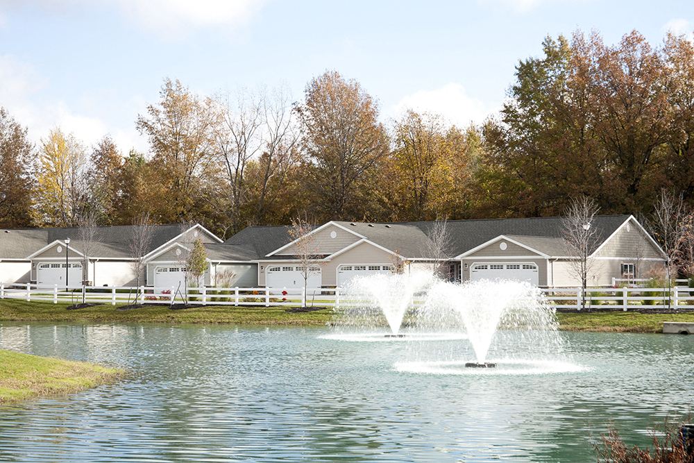 North Ridgeville OH Apartment Rentals Redwood North Ridgeville Bagley Road Exterior Fountain