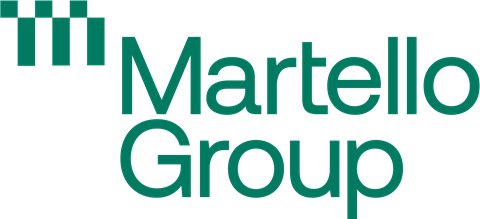 a green background with the words materia group on it