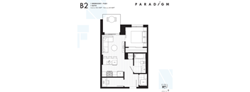a floor plan of a bedroom apartment