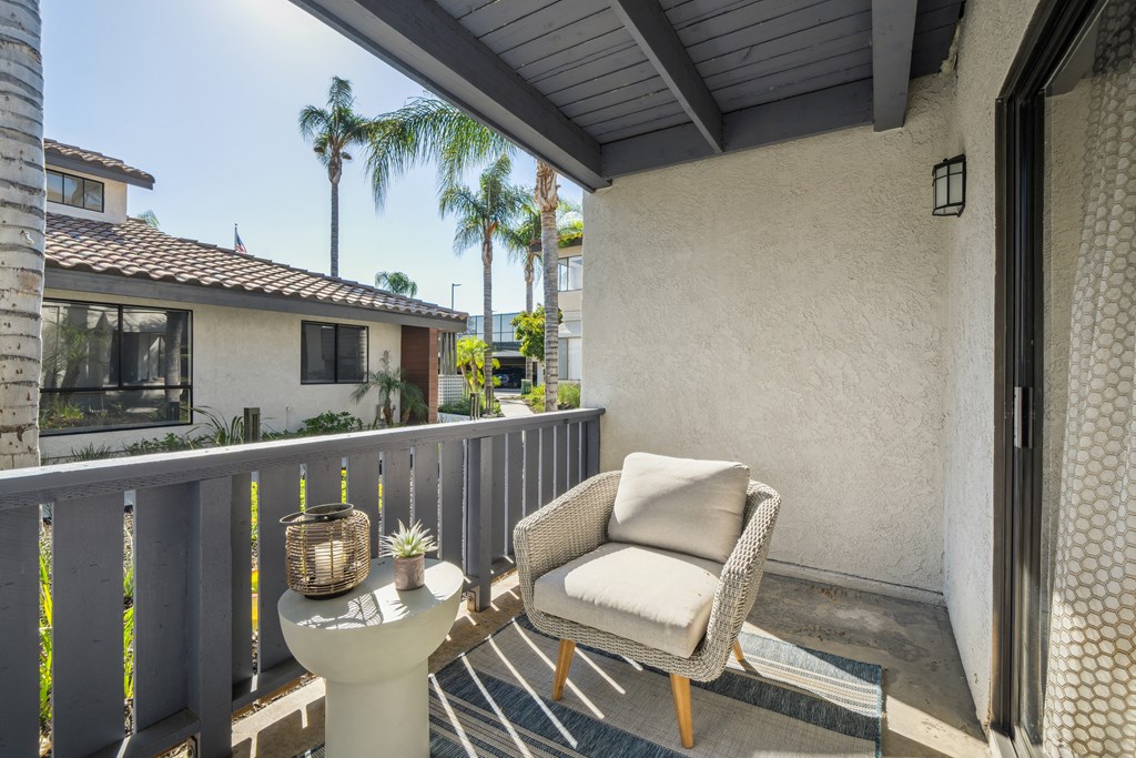 Sofi at Wood Ranch Apartments Patio with chairs