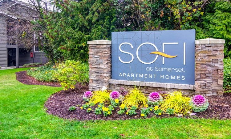 SoFi at Somerset Apartments Signage