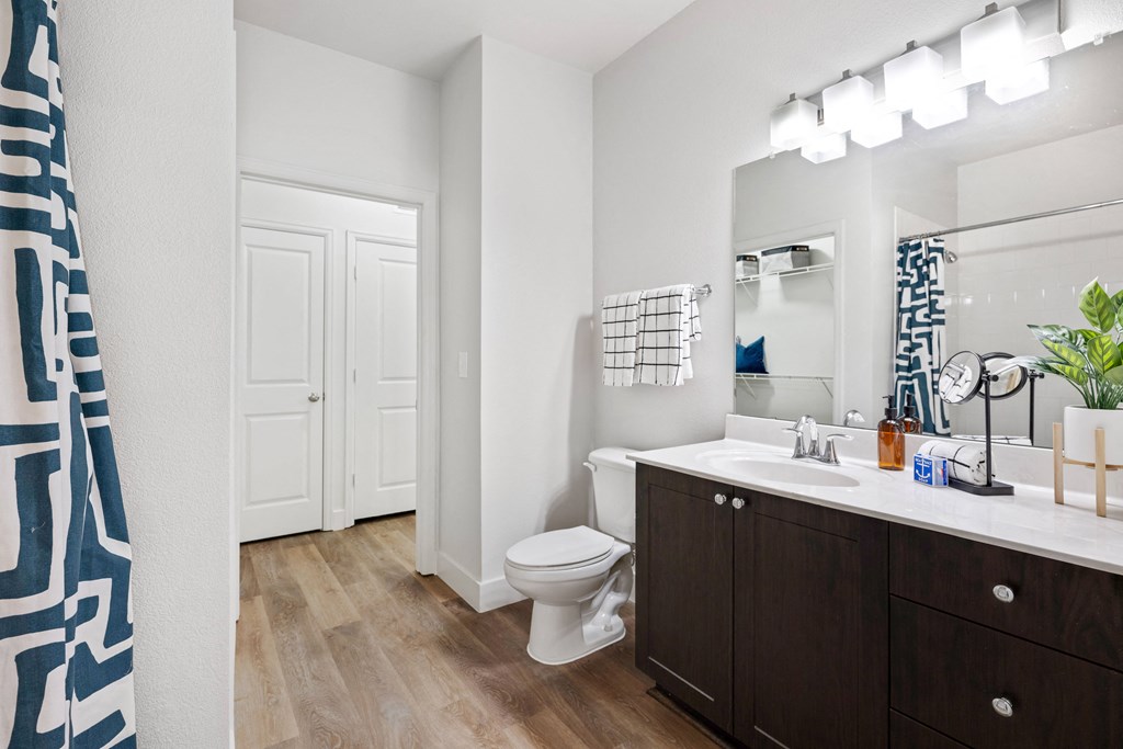 a bathroom with a toilet and a sink and a mirror