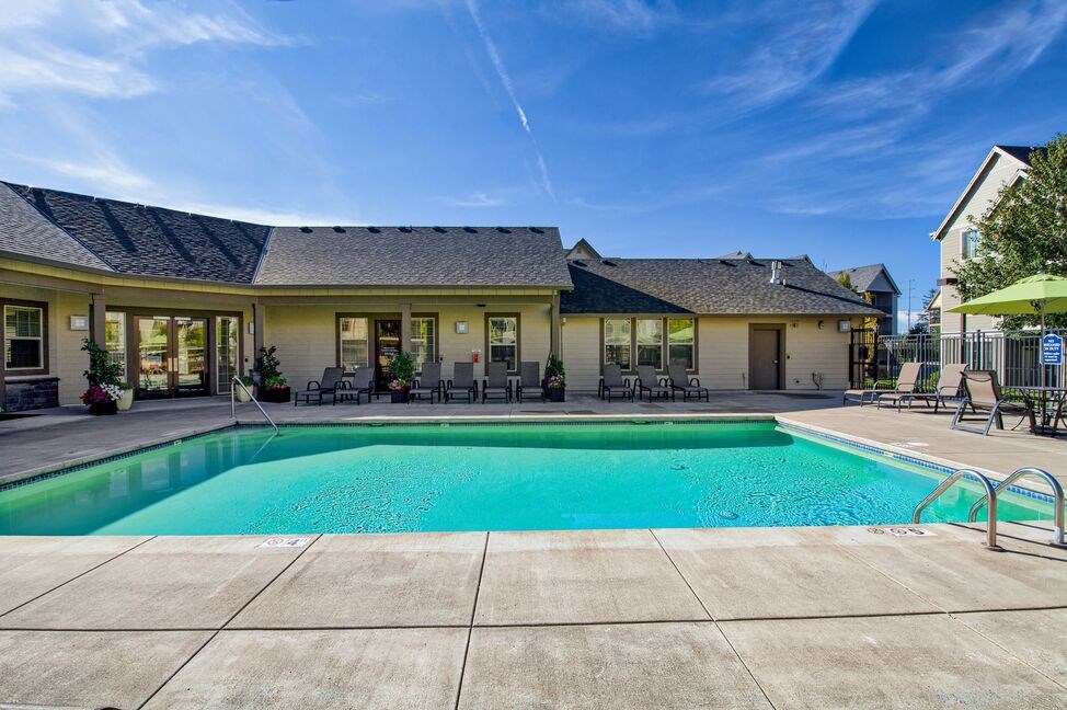 the swimming pool at our apartments