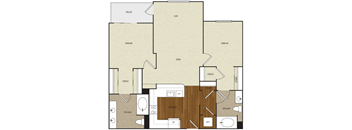 A floor plan of a house with labeled rooms such as "RELAX," "DREAM," "DINE," and "SPLASH."